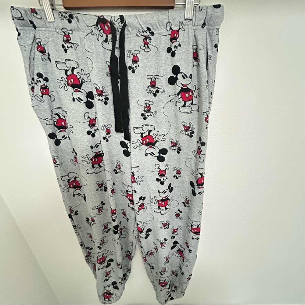 NWOT Disney Mickey Mouse Long Sleeve Soft Jersey Pajama Lounge Set, Size L - Picture 10 of 15